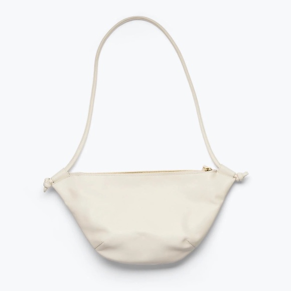 Freda Salvador Elodie Crescent Bag in bone nappa - NWOT - Picture 2 of 16